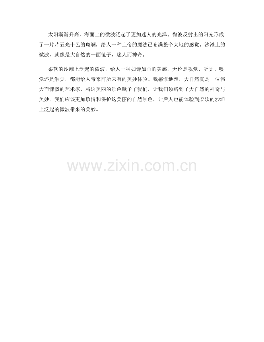 柔软的沙滩上泛起的微波.docx_第2页