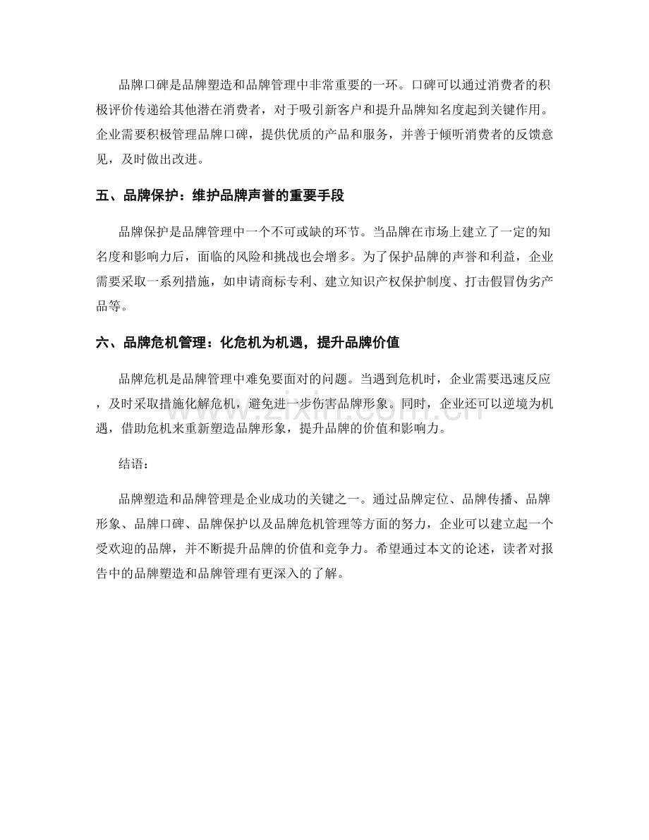 报告中的品牌塑造与品牌管理.docx_第2页
