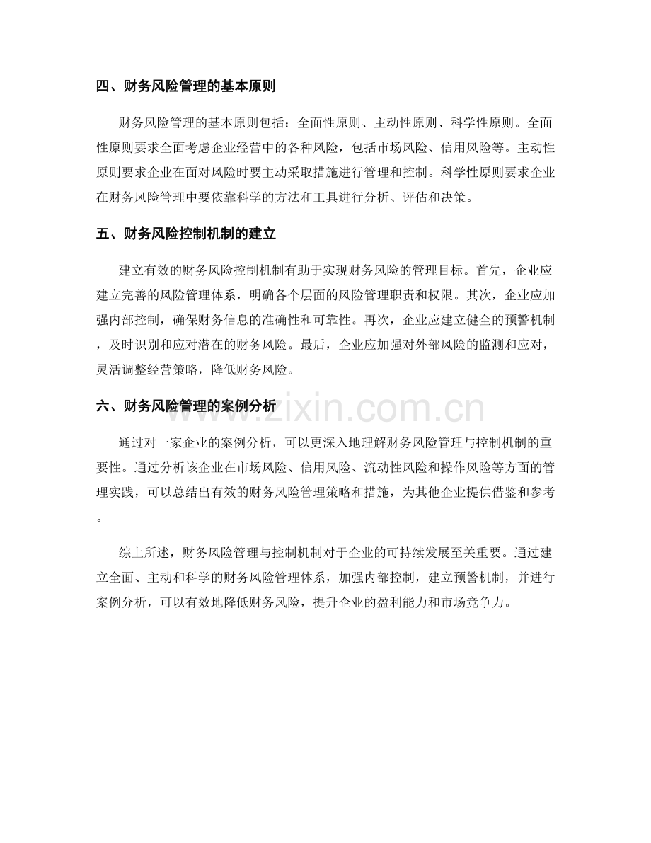 报告中的财务风险管理与控制机制.docx_第2页