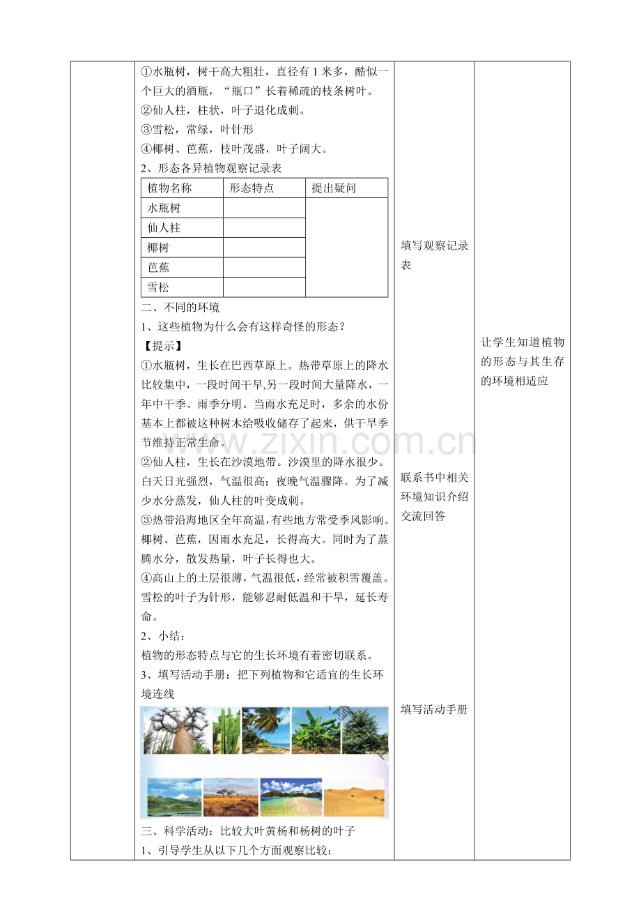 【新教材】苏教版科学三年级下2.5《不同环境里的植物》教案.doc_第2页