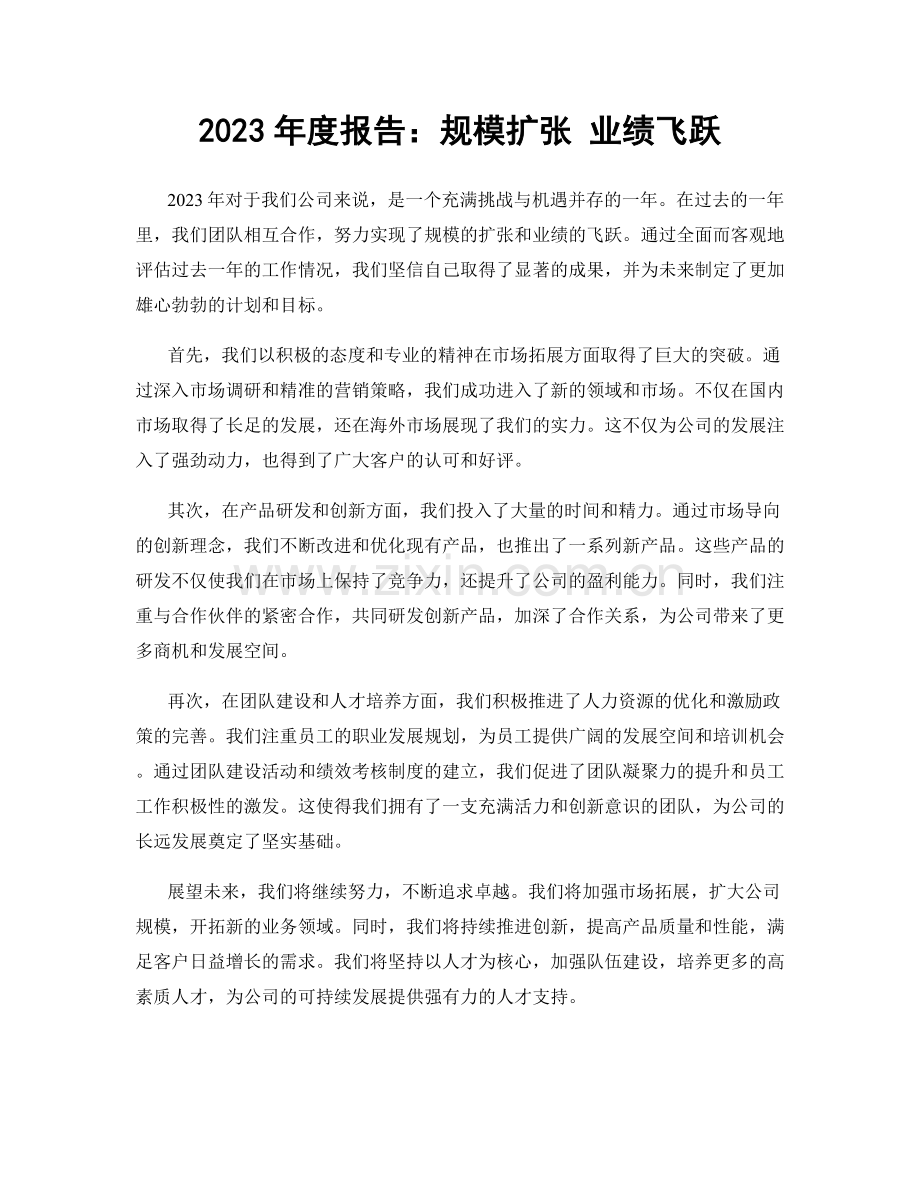 2023年度报告：规模扩张 业绩飞跃.docx_第1页