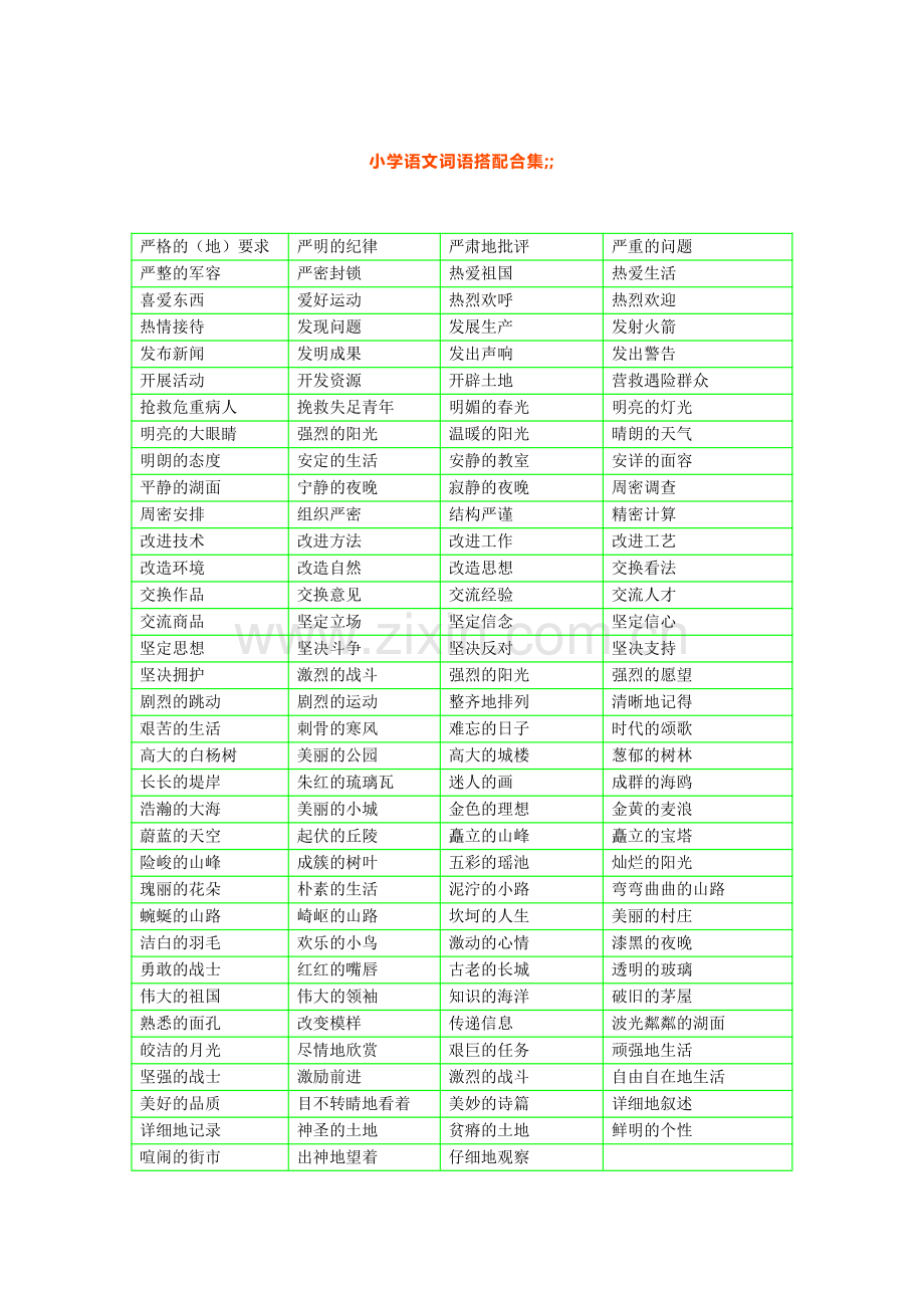 小学语文常用词语搭配合集.pdf_第1页