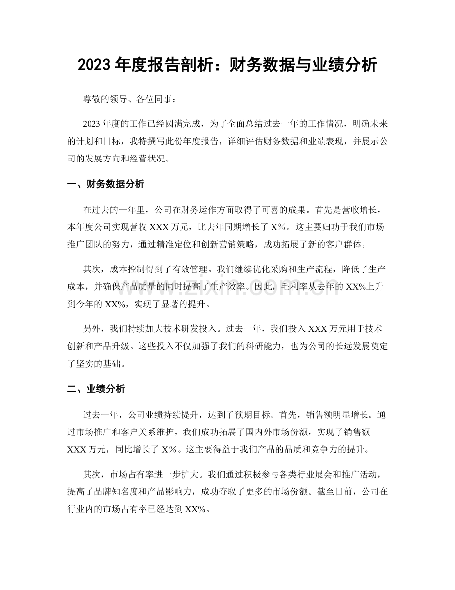 2023年度报告剖析：财务数据与业绩分析.docx_第1页