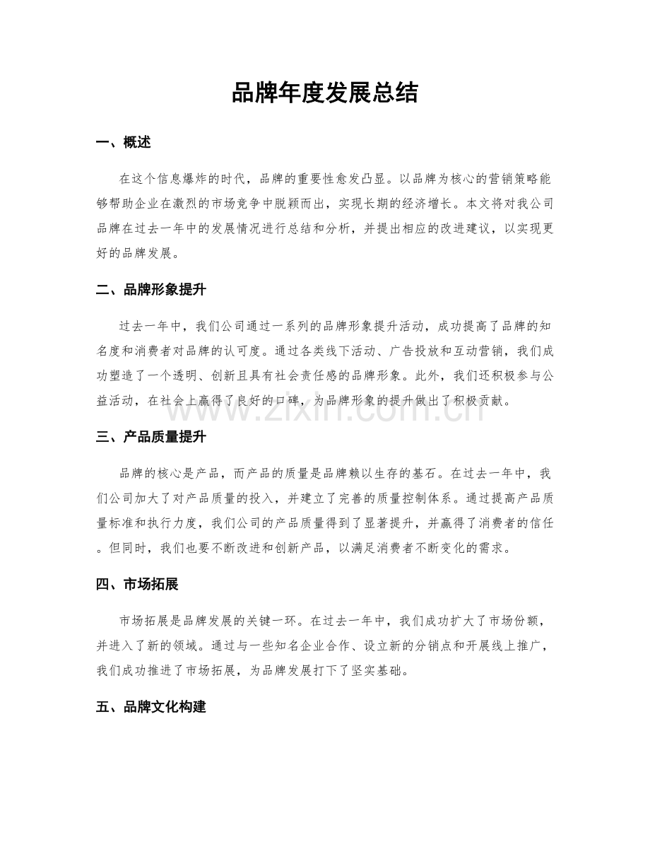 品牌年度发展总结.docx_第1页