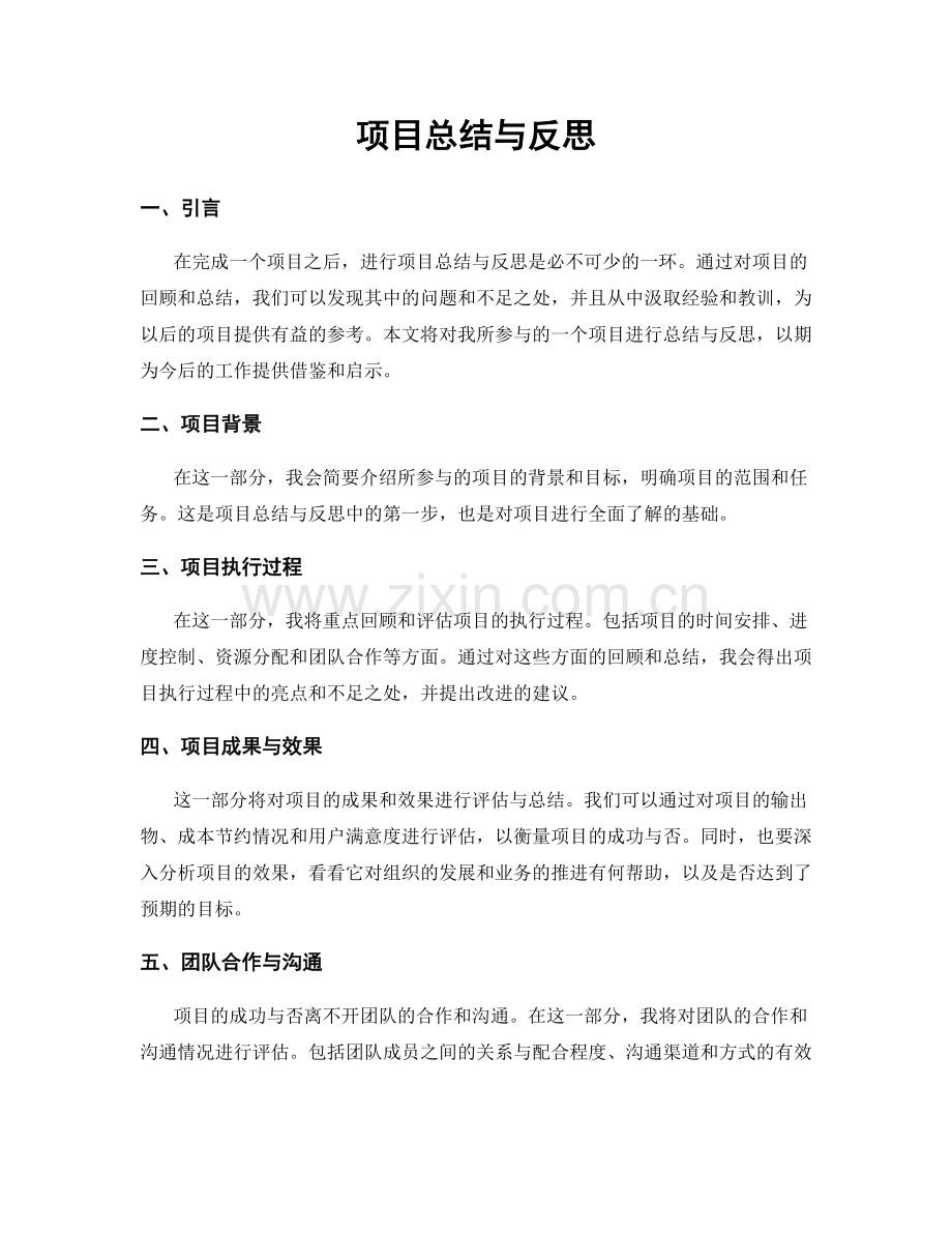项目总结与反思.docx_第1页