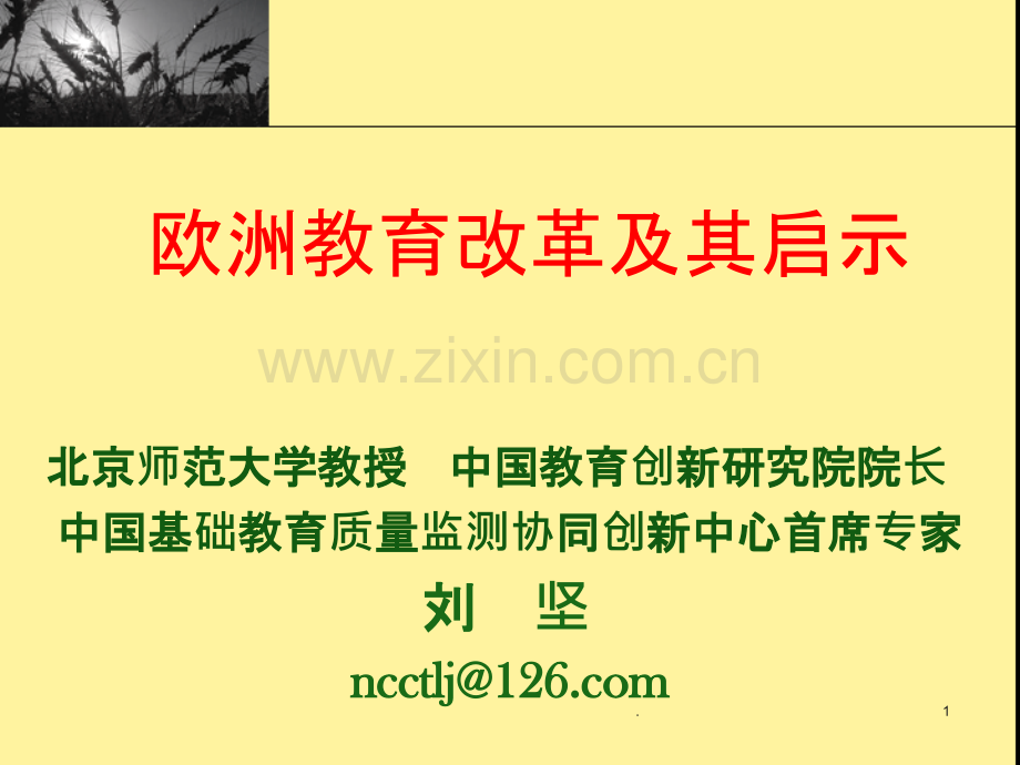 欧洲教育改革中的核心素养探究--刘坚PPT课件.ppt_第1页