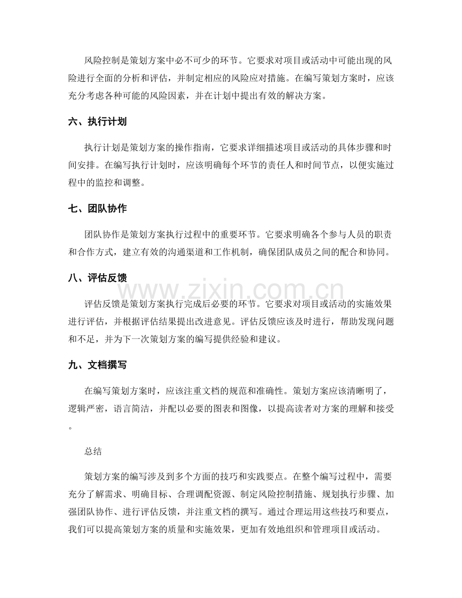 策划方案的编写技巧和实践要点.docx_第2页