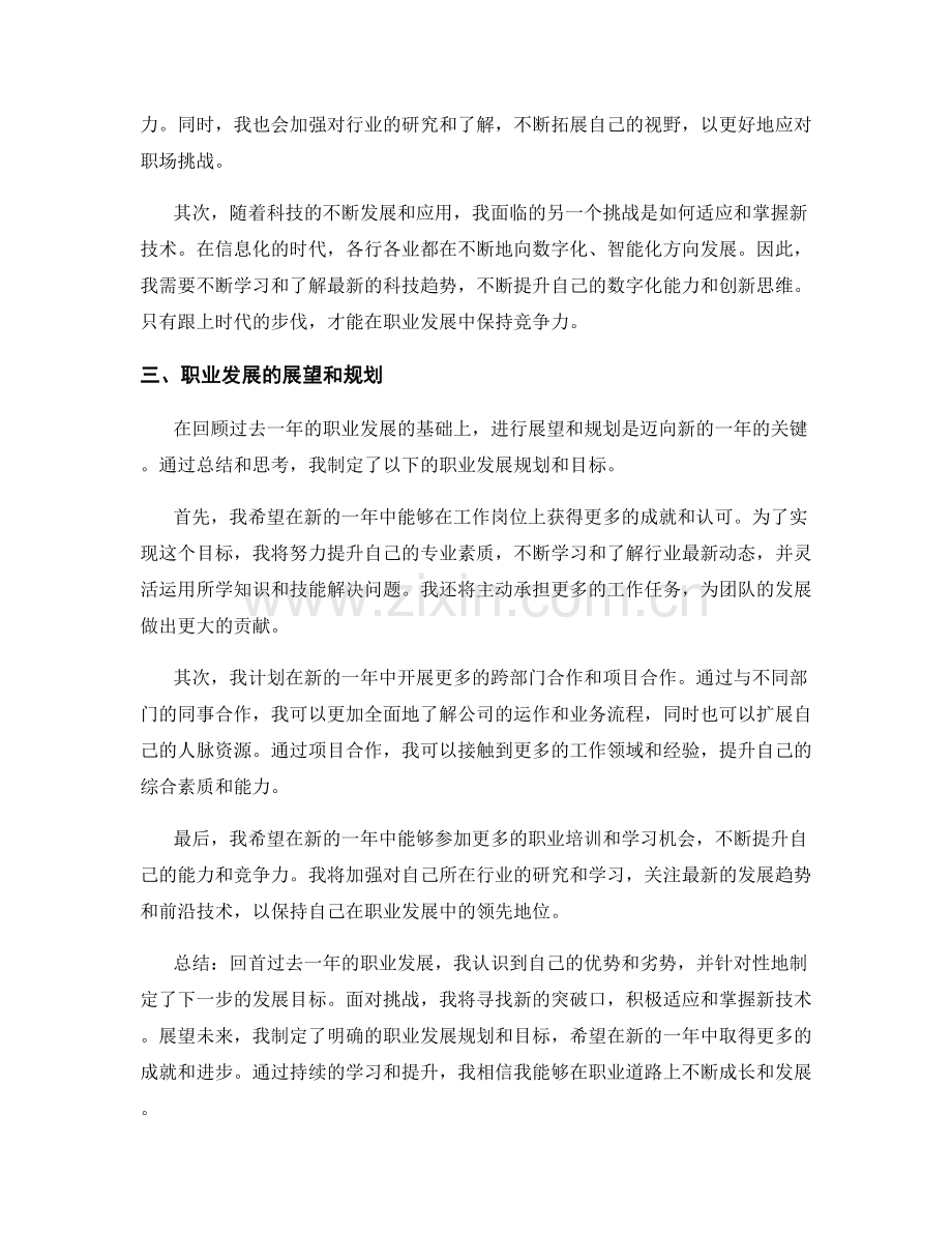 年终总结的职业发展思考与展望.docx_第2页