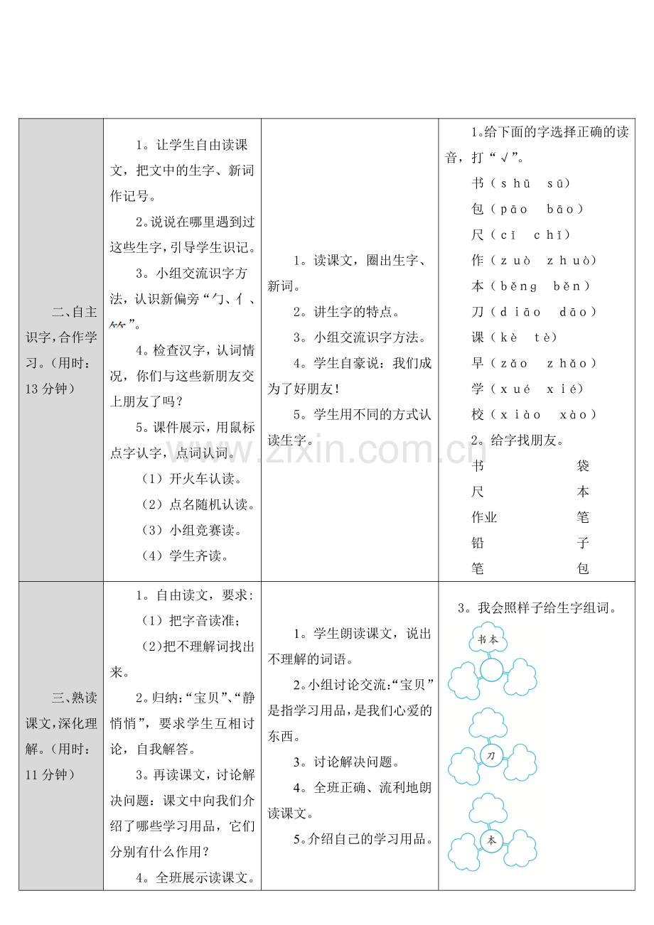 一年级语文小书包教学设计板书.pdf_第2页