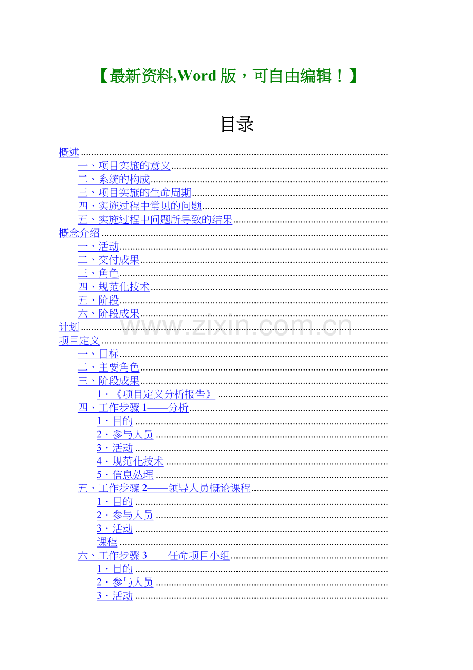 咨询项目实施方法参考手册.docx_第1页