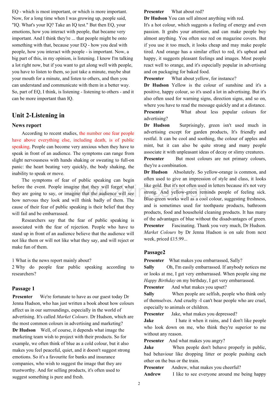 新标准大学英语视听说教程(2)听力原文-Unit+2.doc_第2页