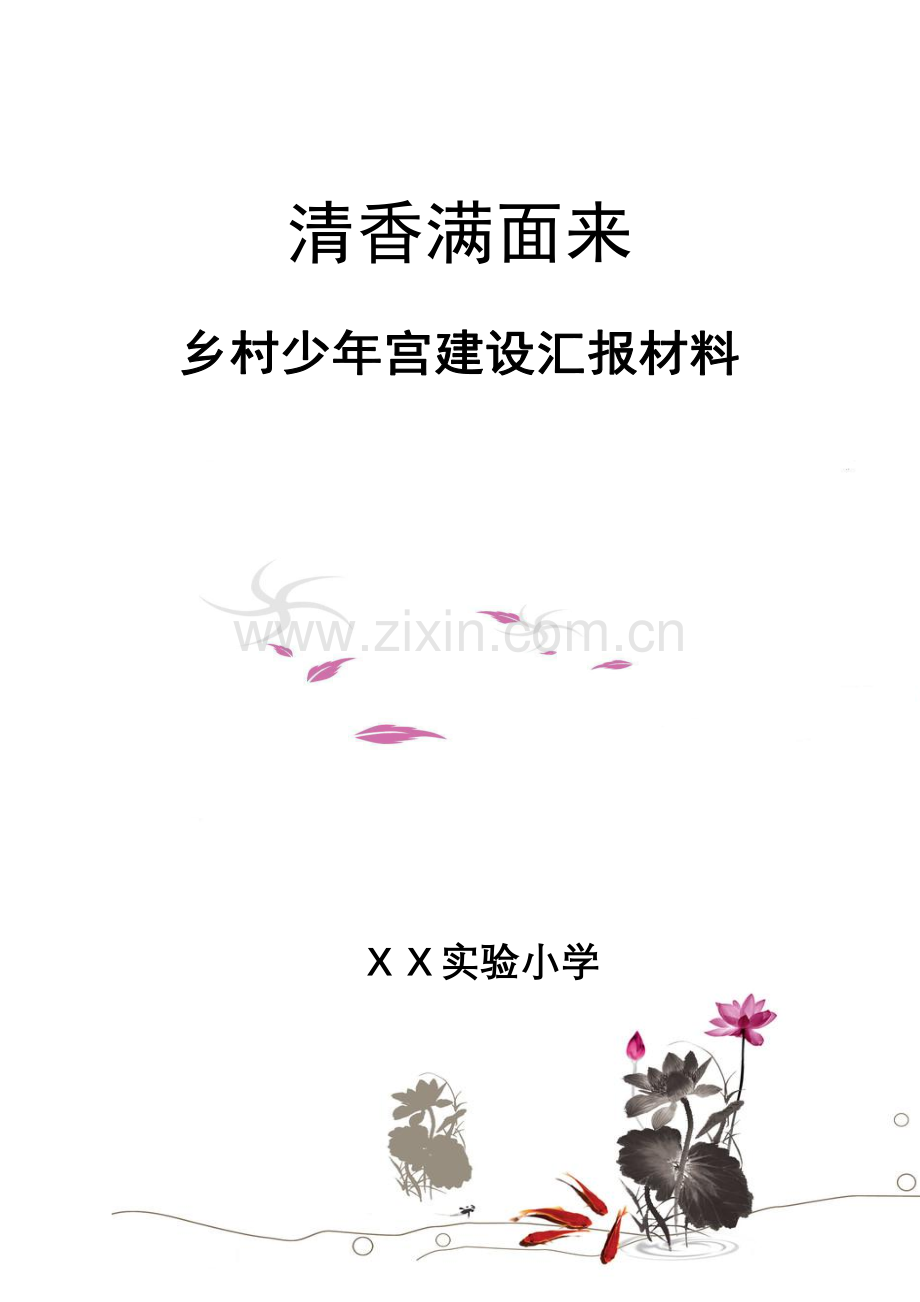 乡村少年宫建设汇报材料.doc_第1页