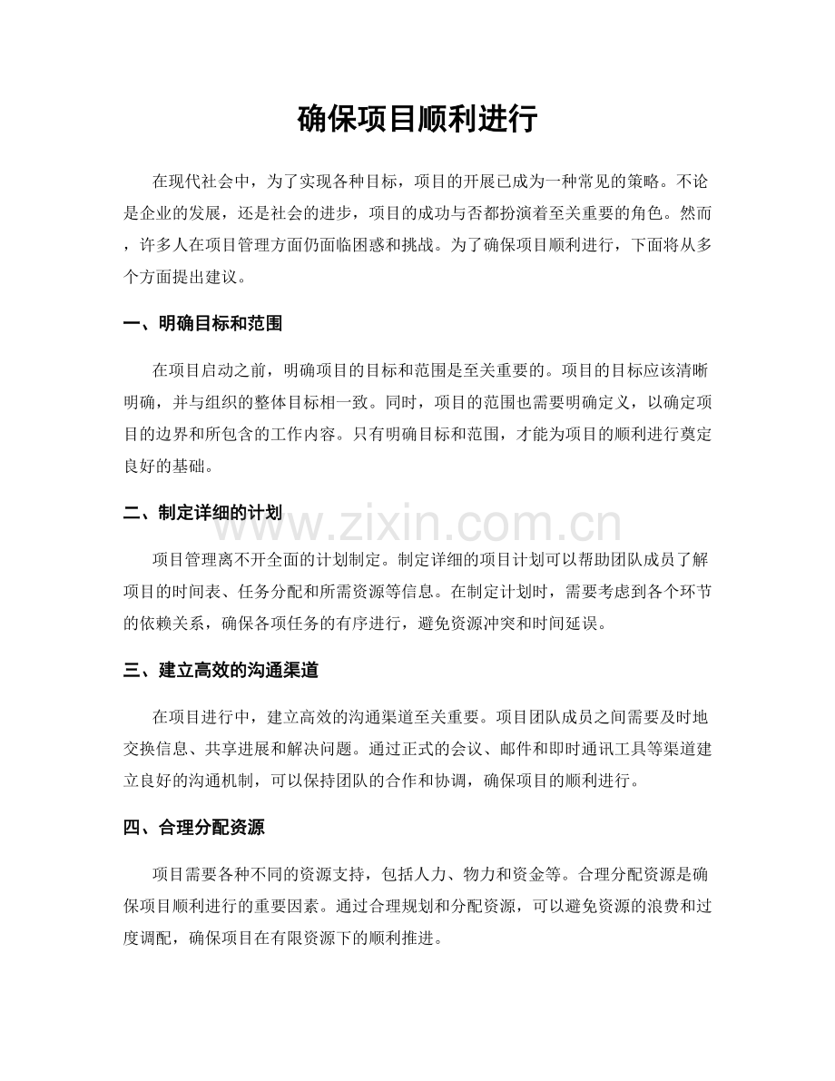 确保项目顺利进行.docx_第1页
