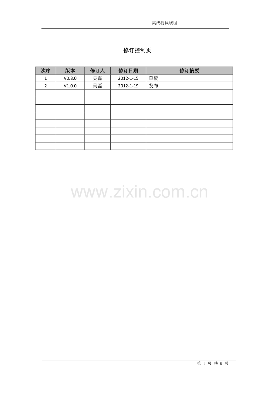 数据中心平台系统集成测试规程.doc_第2页