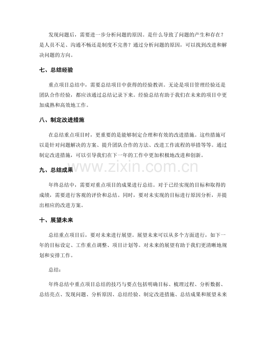 年终总结中重点项目总结的技巧与要点.docx_第2页