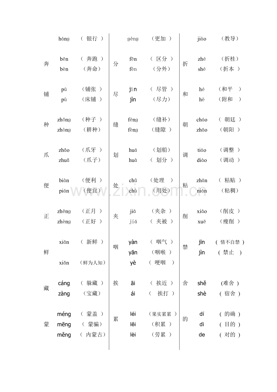 小学语文多音字专项练习(答案版).doc_第2页