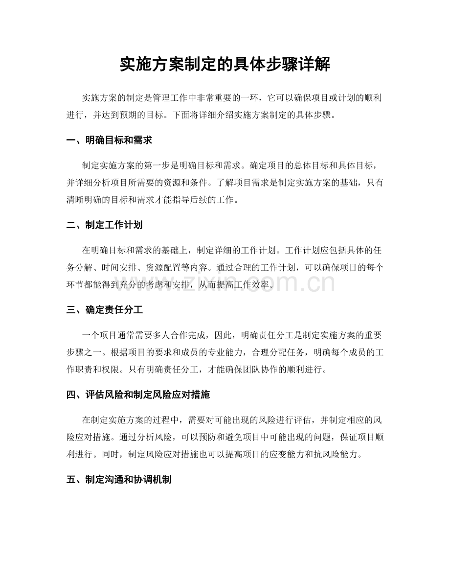实施方案制定的具体步骤详解.docx_第1页