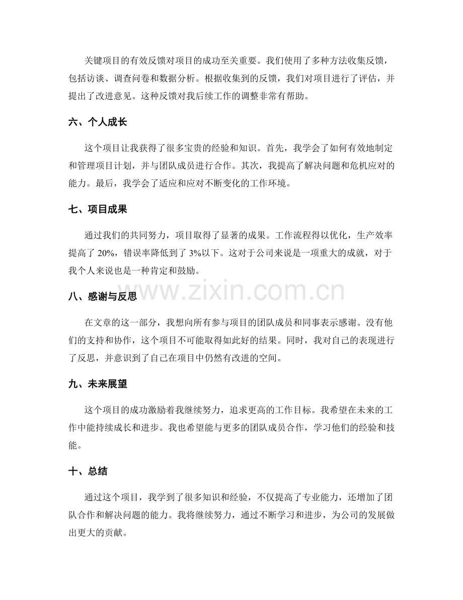 工作总结的关键项目反馈与个人总结.docx_第2页