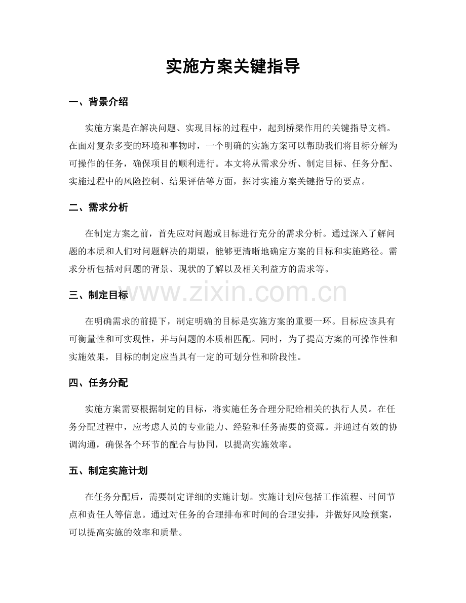 实施方案关键指导.docx_第1页