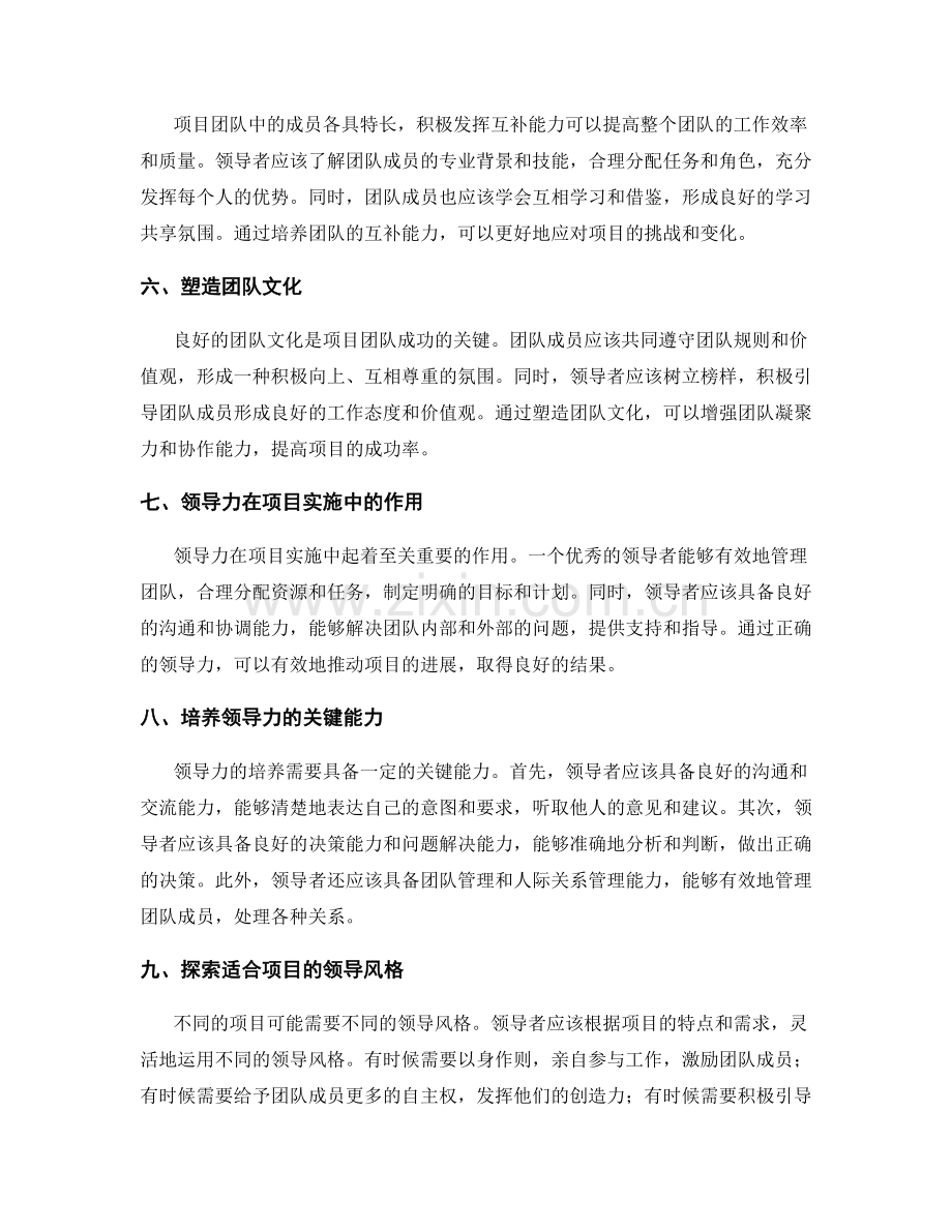 实施方案中的项目团队合作和领导力.docx_第2页