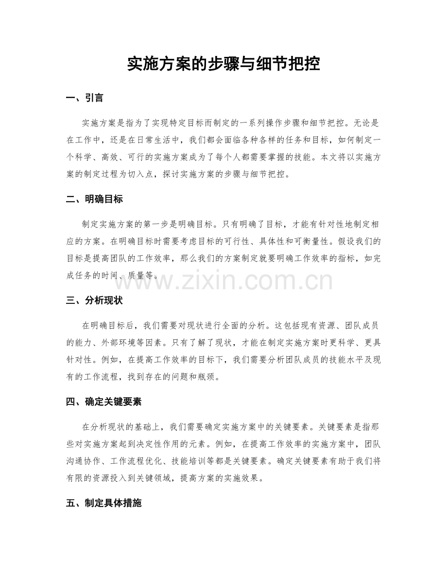 实施方案的步骤与细节把控.docx_第1页