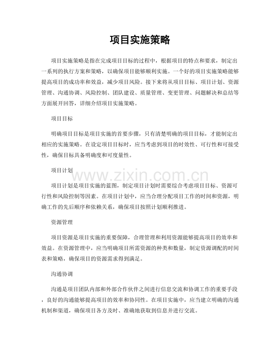项目实施策略.docx_第1页
