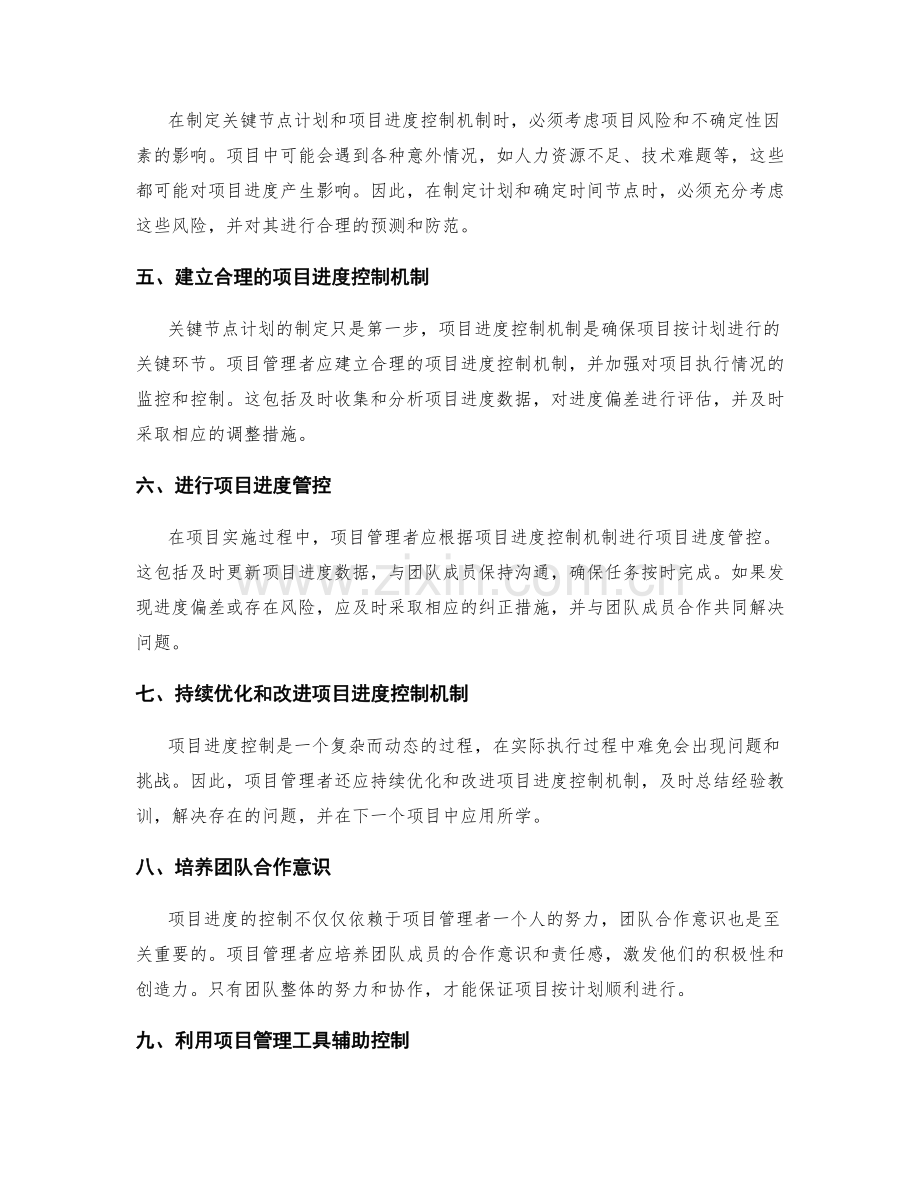 实施方案的关键节点计划与项目进度控制机制.docx_第2页