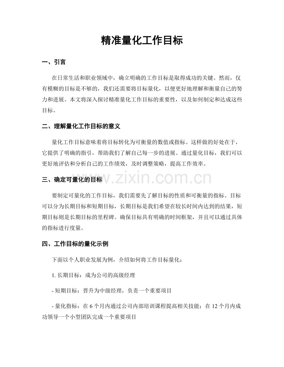 精准量化工作目标.docx_第1页
