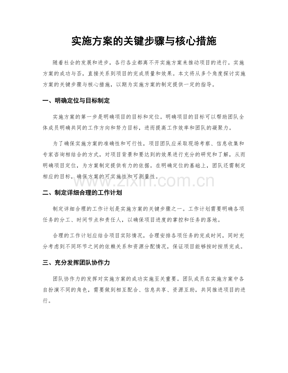 实施方案的关键步骤与核心措施.docx_第1页