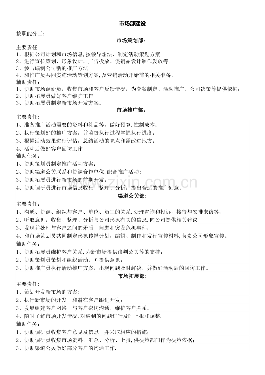 市场部建设及组织架构.doc_第1页