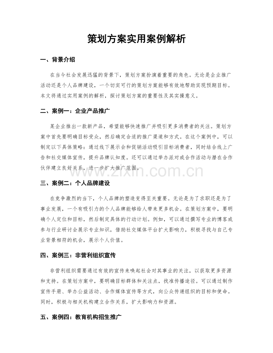 策划方案实用案例解析.docx_第1页