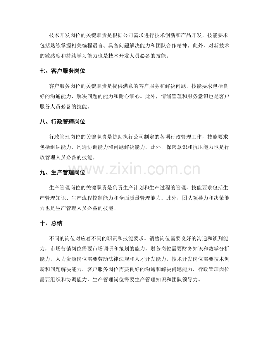 岗位职责中的关键职责和技能要求的总结.docx_第2页