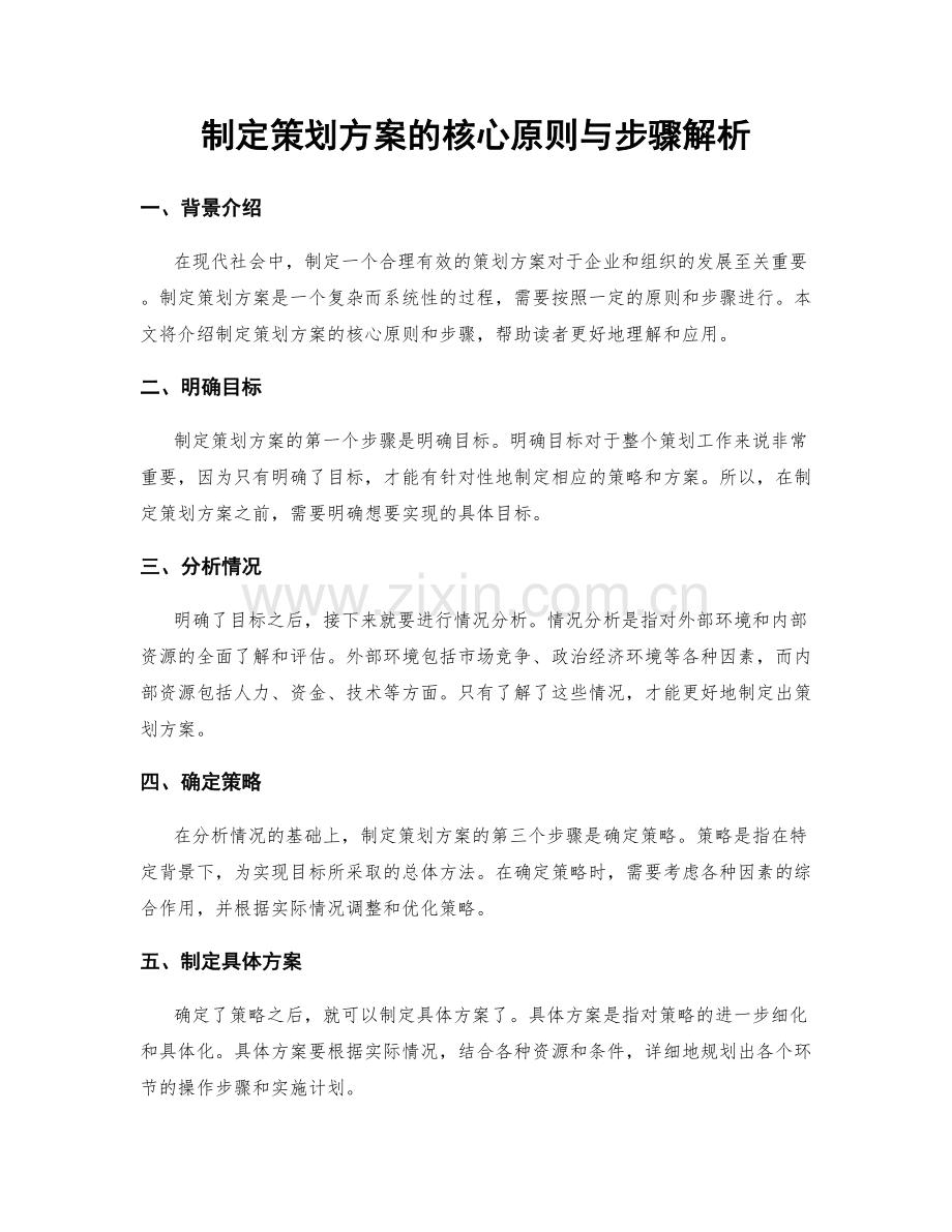 制定策划方案的核心原则与步骤解析.docx_第1页