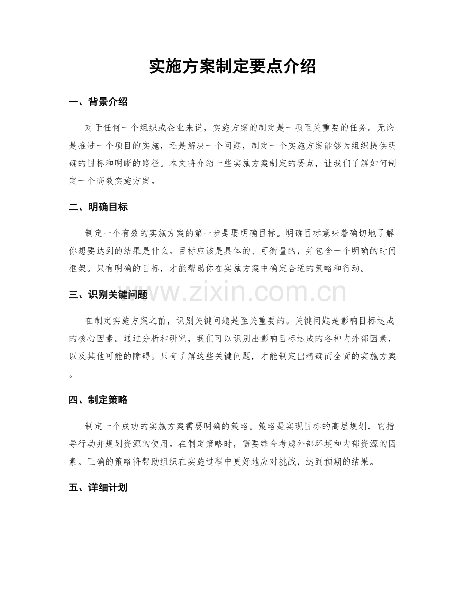 实施方案制定要点介绍.docx_第1页