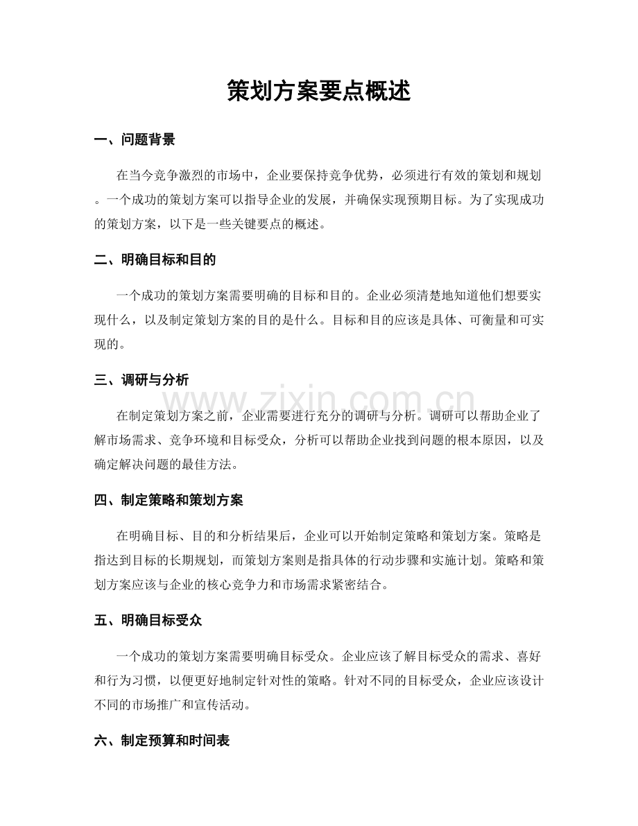 策划方案要点概述.docx_第1页