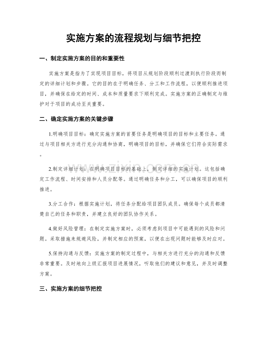 实施方案的流程规划与细节把控.docx_第1页
