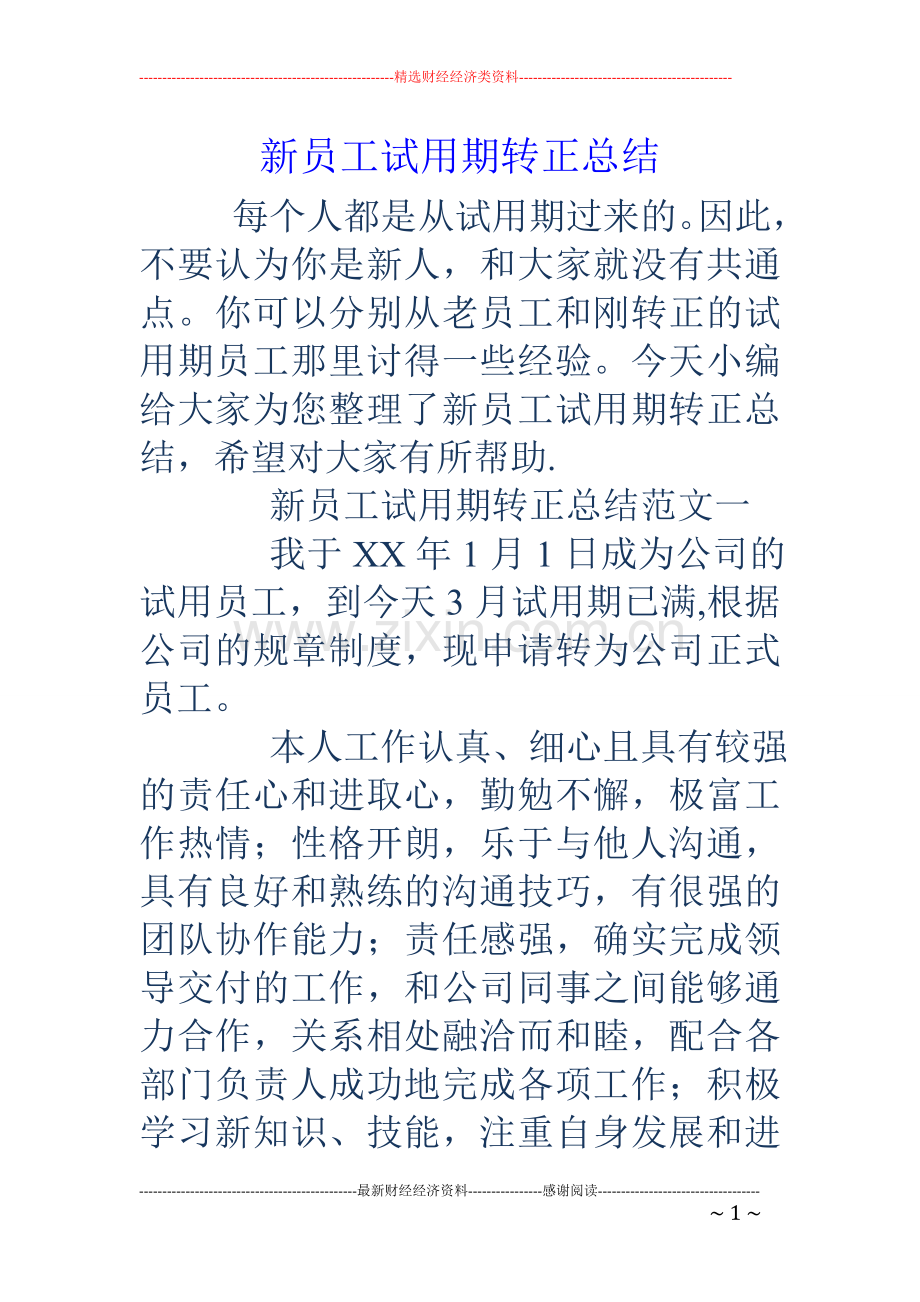 新员工试用期转正总结.doc_第1页