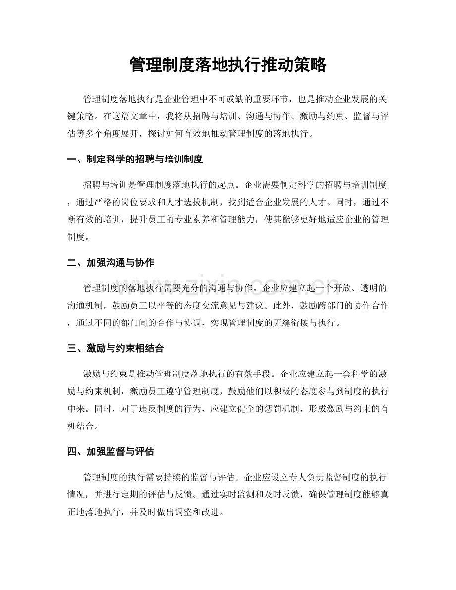 管理制度落地执行推动策略.docx_第1页