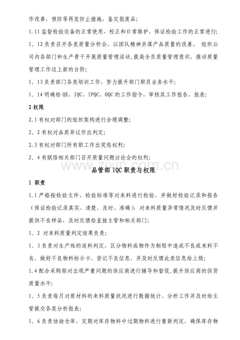 品管部员工岗位职责与权限.docx_第2页