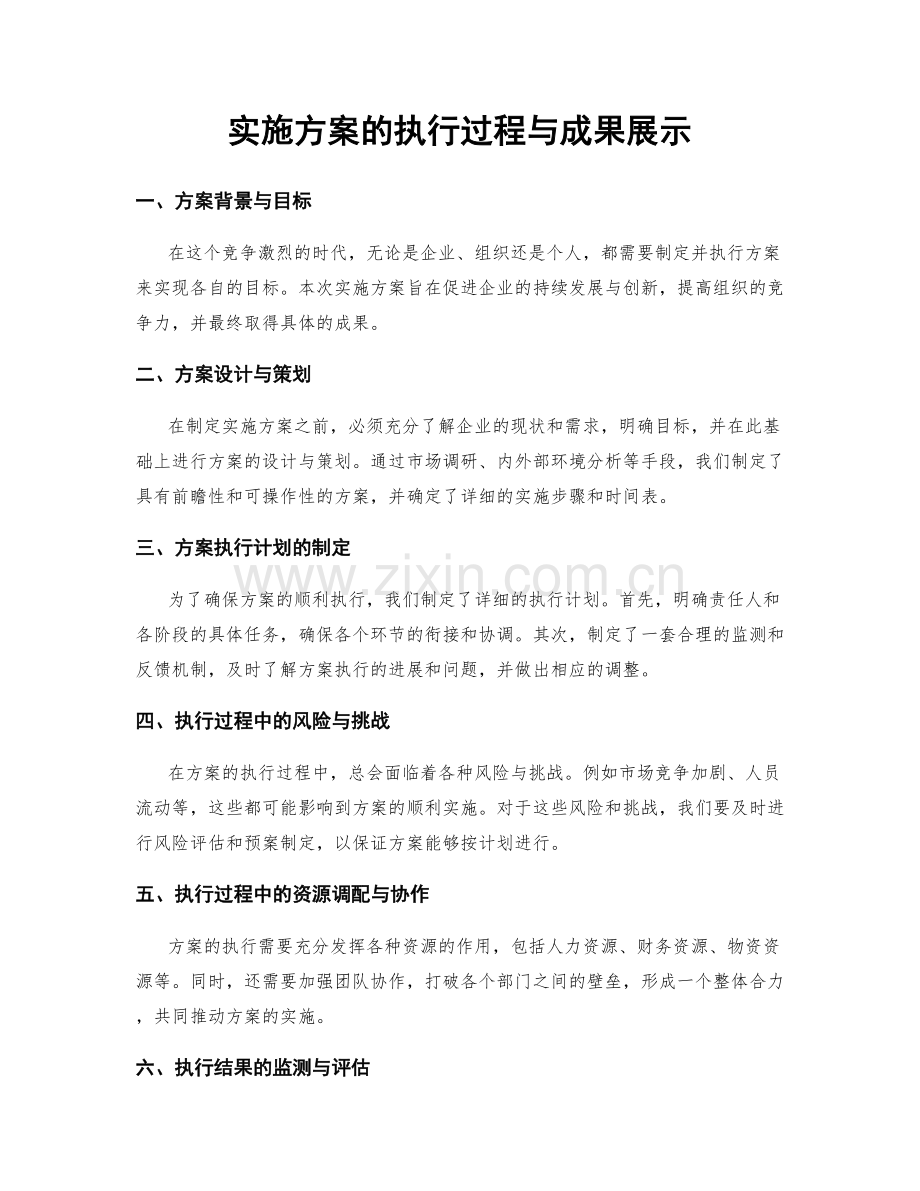 实施方案的执行过程与成果展示.docx_第1页