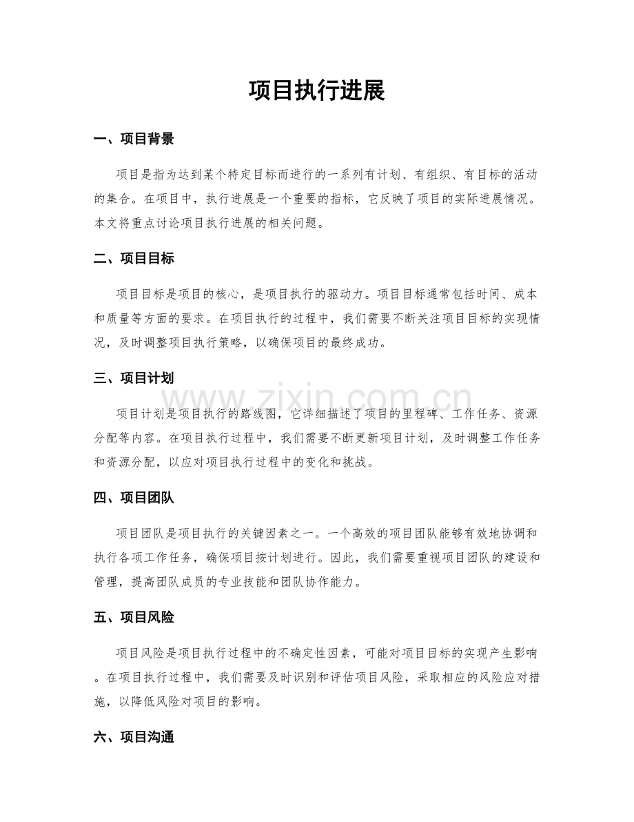 项目执行进展.docx_第1页
