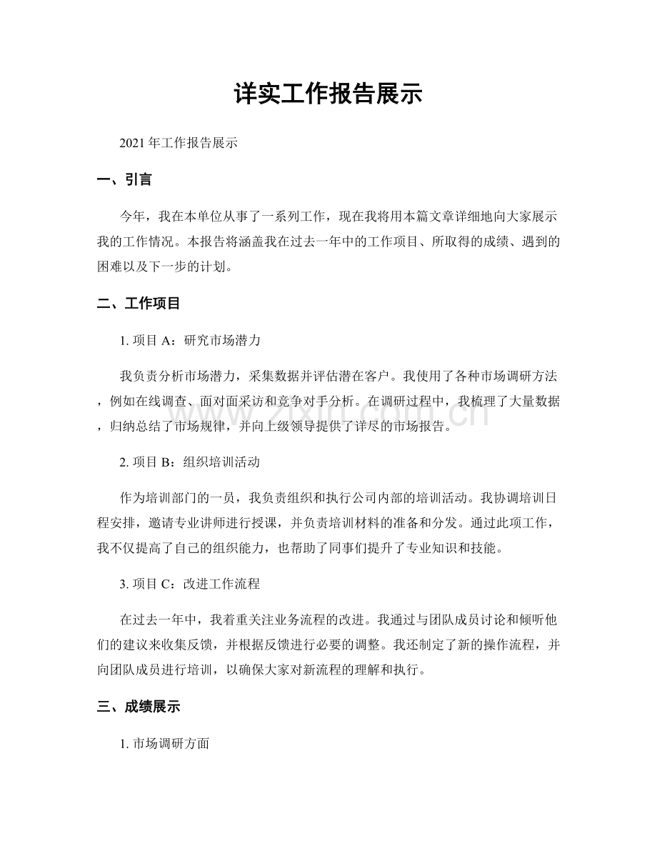 详实工作报告展示.docx_第1页