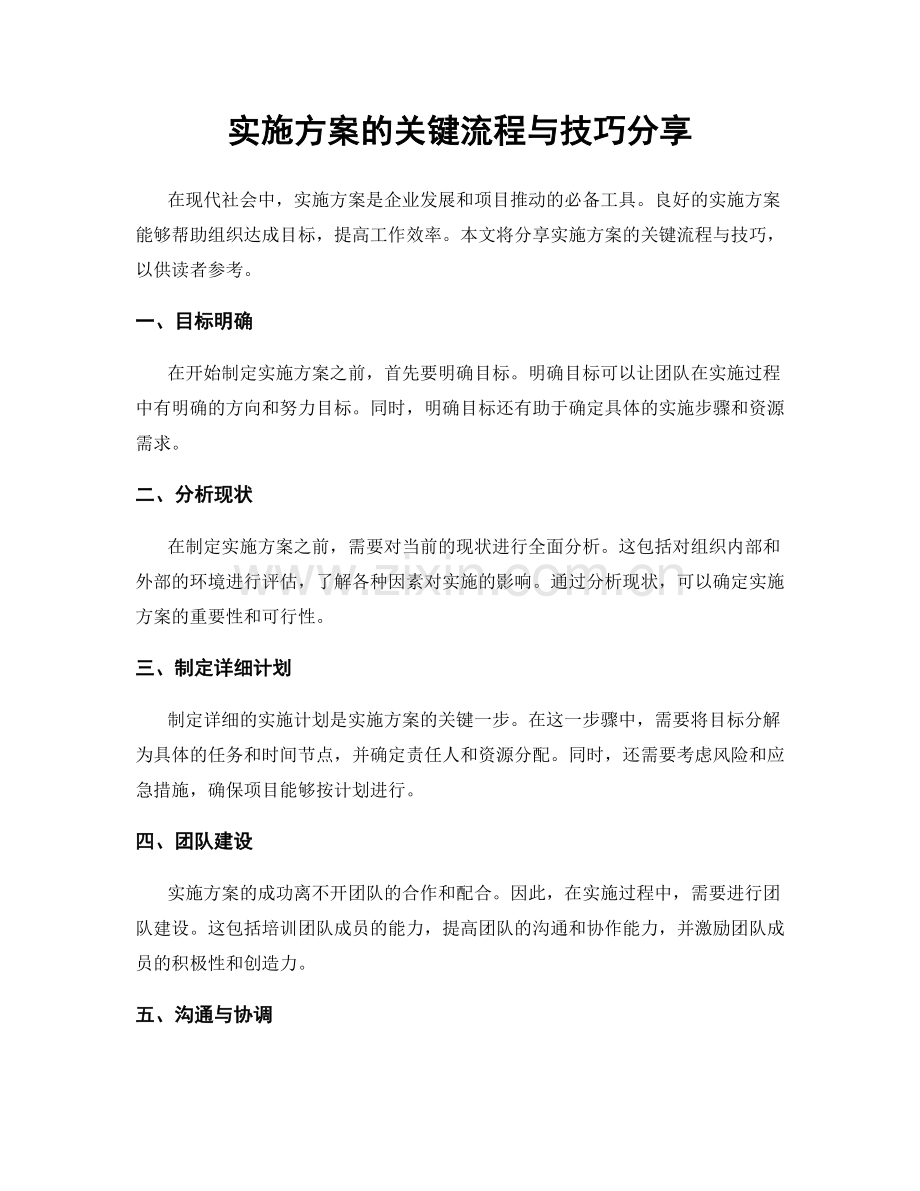 实施方案的关键流程与技巧分享.docx_第1页
