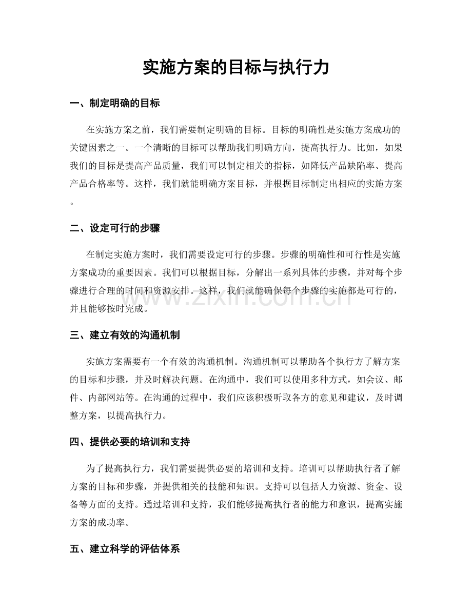 实施方案的目标与执行力.docx_第1页