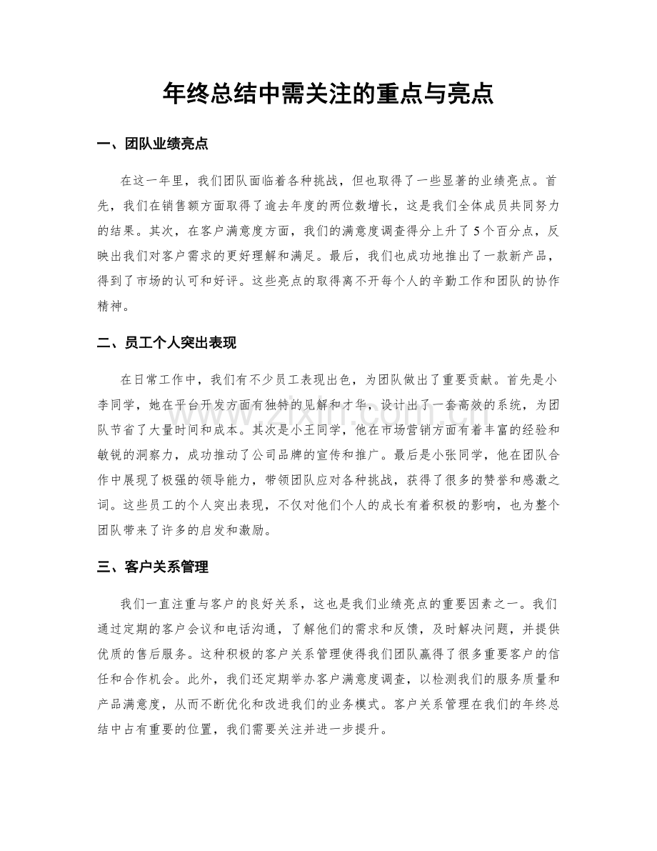 年终总结中需关注的重点与亮点.docx_第1页