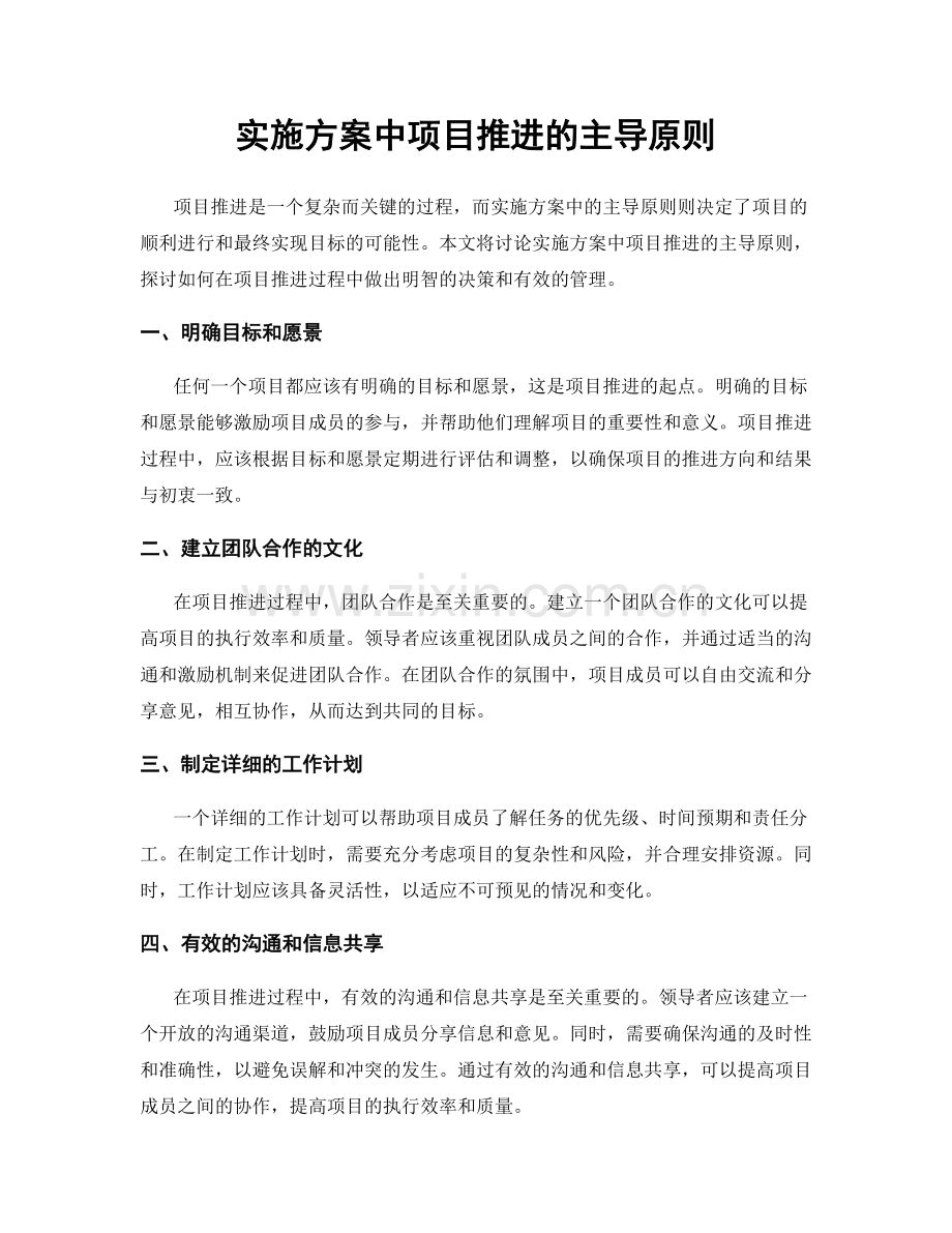 实施方案中项目推进的主导原则.docx_第1页