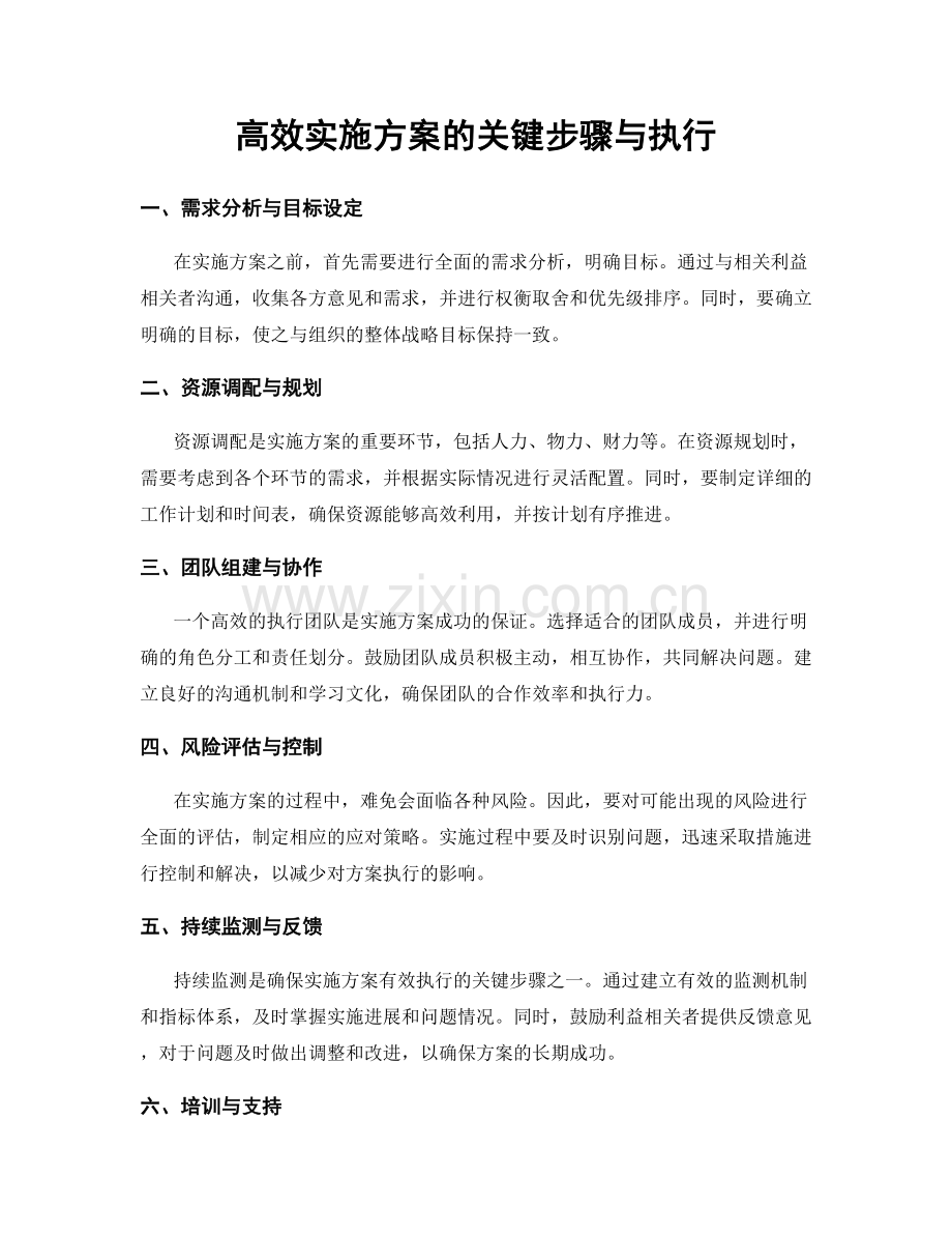 高效实施方案的关键步骤与执行.docx_第1页