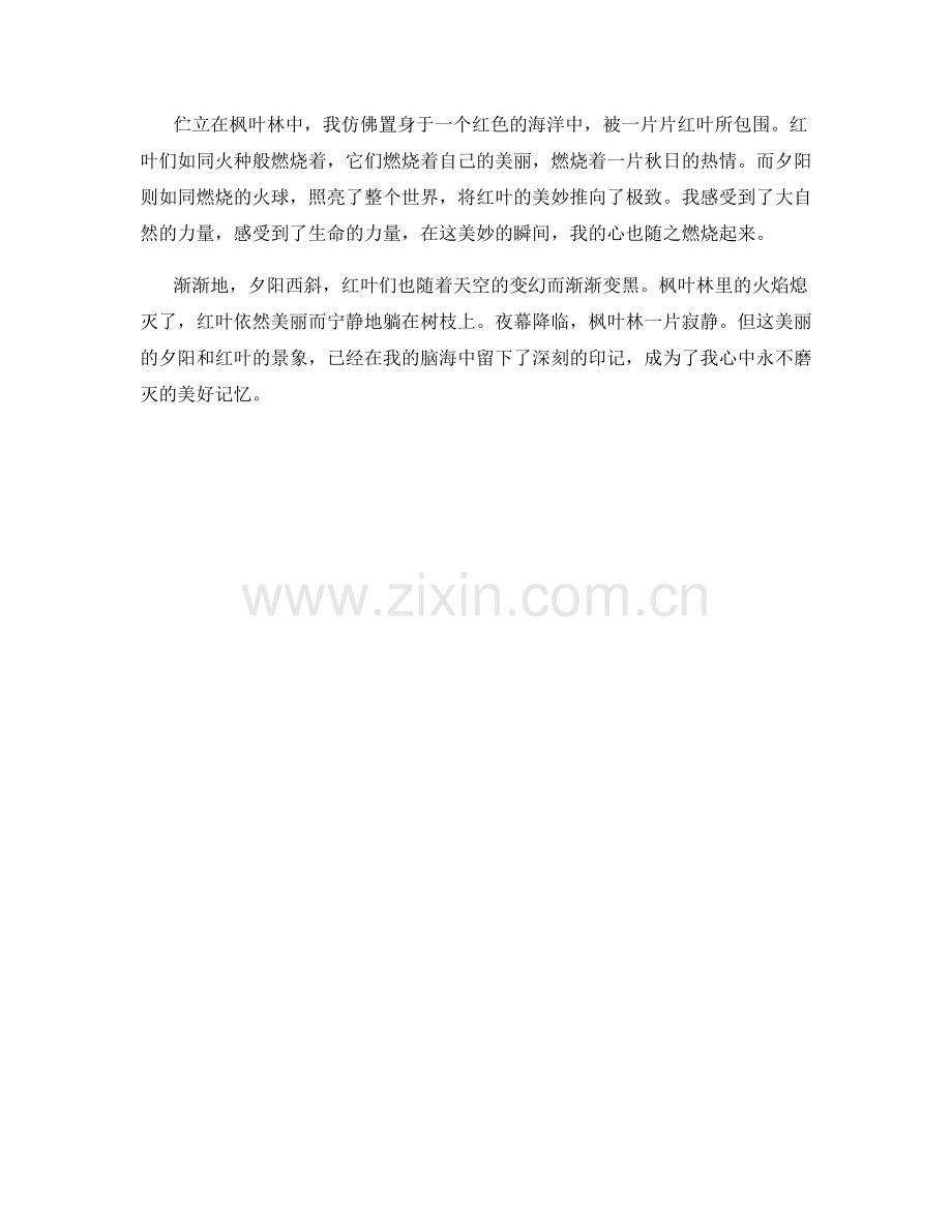 燃烧的夕阳与红叶.docx_第2页
