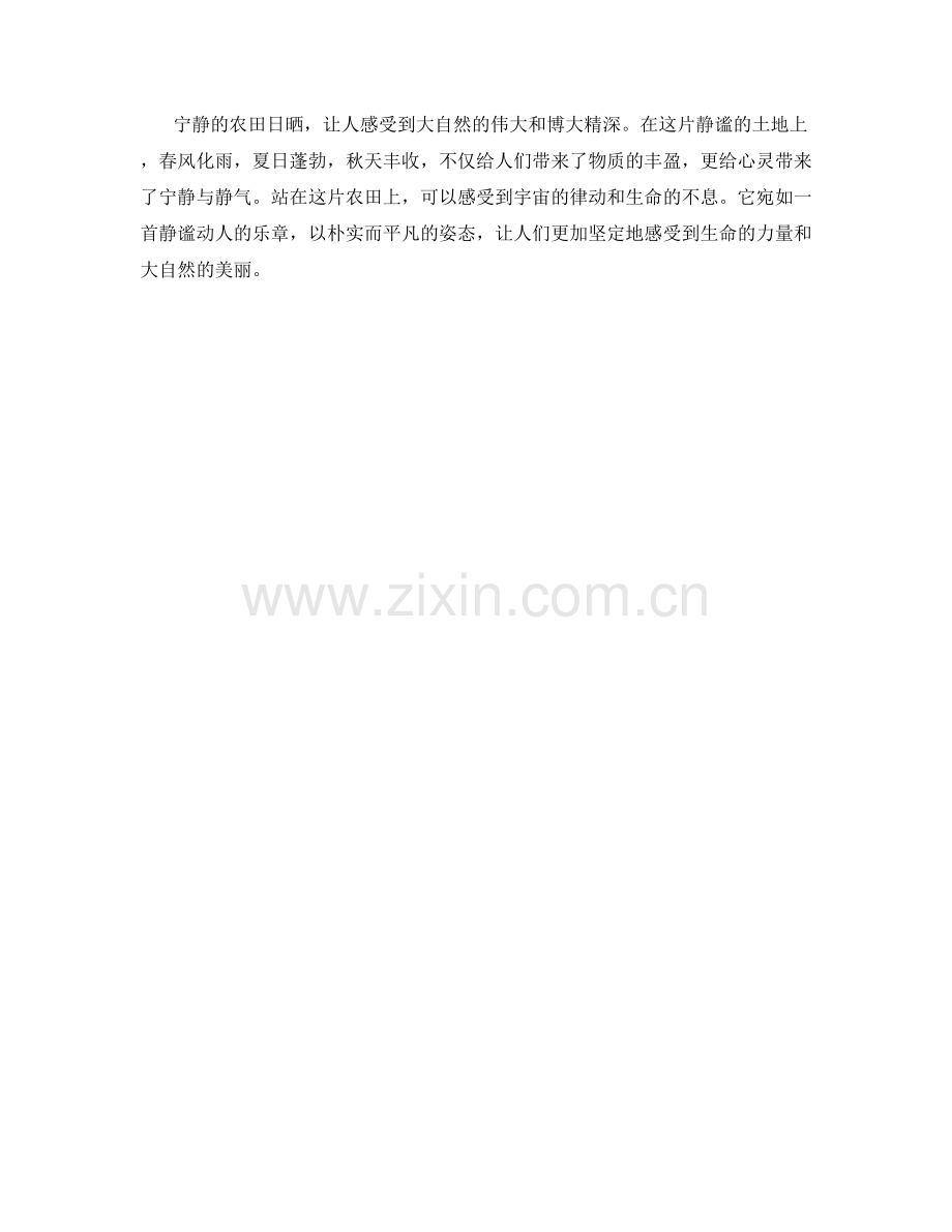 宁静的农田日晒.docx_第2页