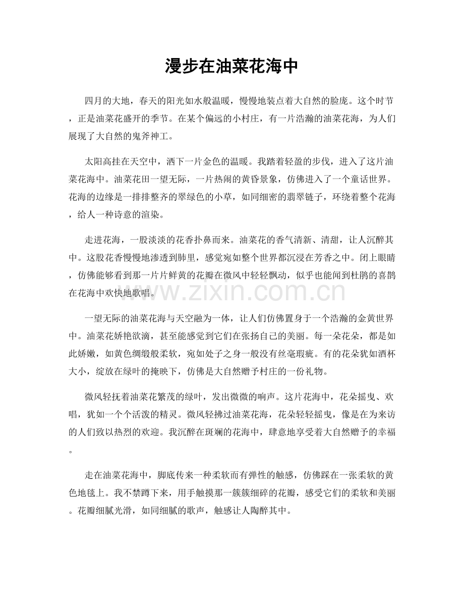漫步在油菜花海中.docx_第1页